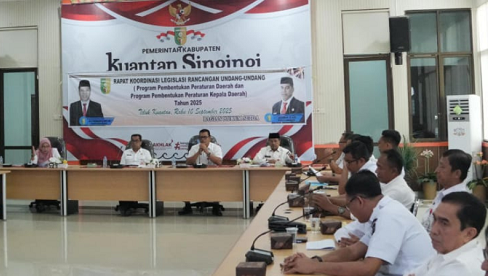 Sekda Kuansing Dorong Percepatan Penyelesaian Perda dan Perbup BUMD dan Pajak Daerah