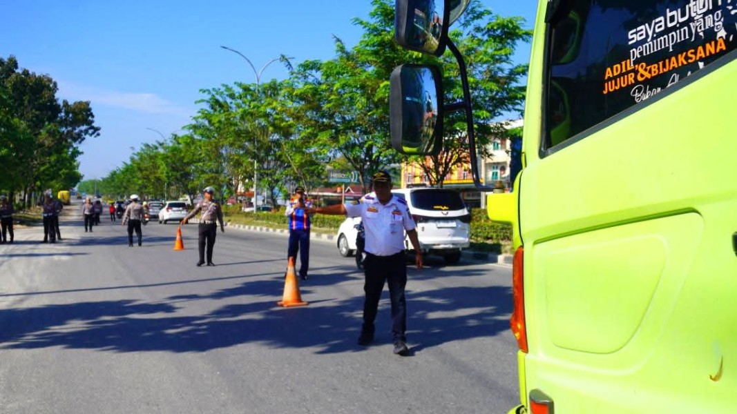 22 Pelanggar Ditindak Operasi Gabungan di Jalan SM Amin Pekanbaru