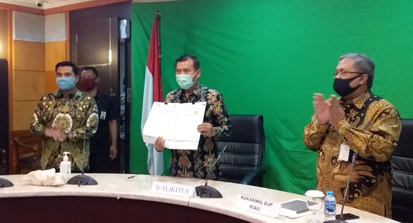 Optimalisasi Pemungutan Pajak Pusat dan Daerah, Pemko Pekanbaru - Dirjen Pajak Teken MoU