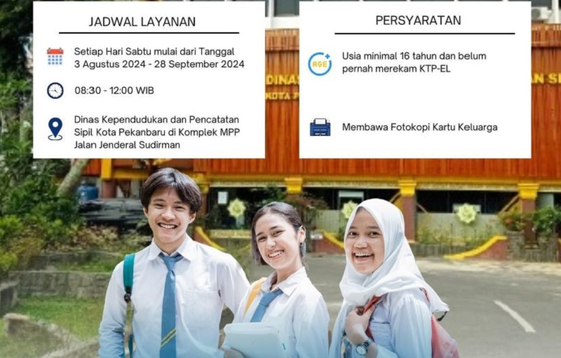 Disdukcapil Pekanbaru Kembali Buka Layanan Rekam KTP-EL Khusus Gen Z dan Milenial Setiap Sabtu