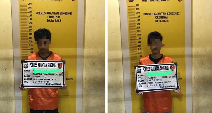 Dalam 1 Hari Satresnarkoba Polres Kuansing Behasil Bekuk 2 Pria Pelaku Narkoba