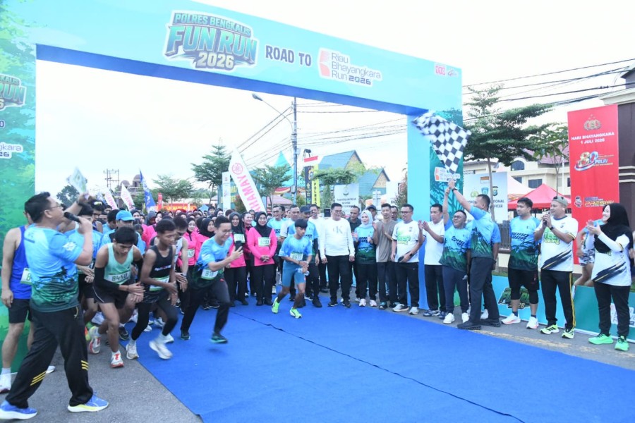 Peringati Hari Bhayangkara 2026, Ratusan Peserta Ikuti Fun Run 8K Polres Bengkalis