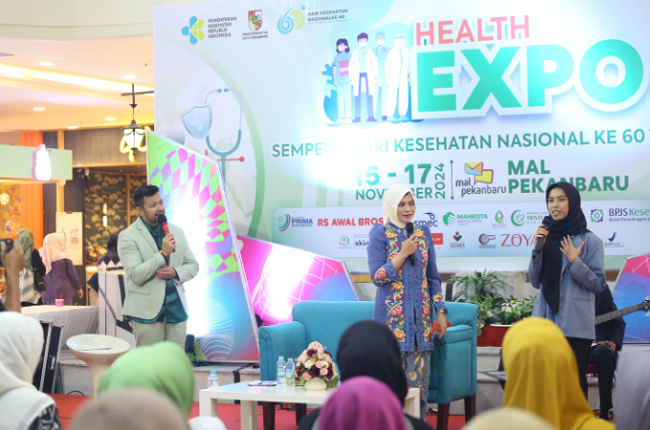 Jadi Narsum di Health Expo, Pj Ketua TP PKK Pekanbaru: Lawan Depresi dengan Saling Peduli