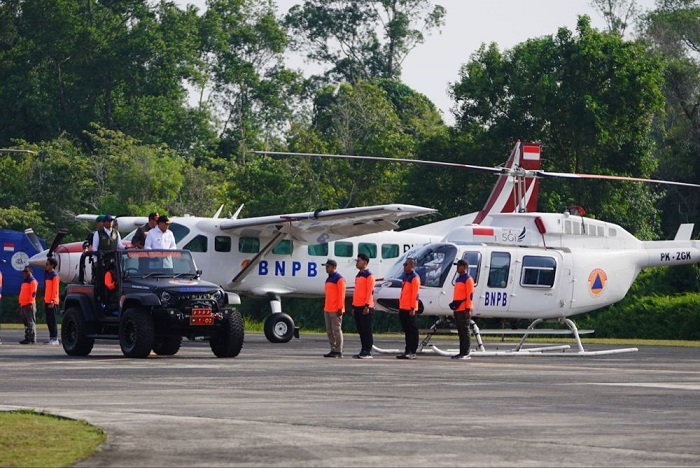 Dua Unit Heli Patroli BNPN Disiagakan di Pekanbaru Guna Pantau Karhutla