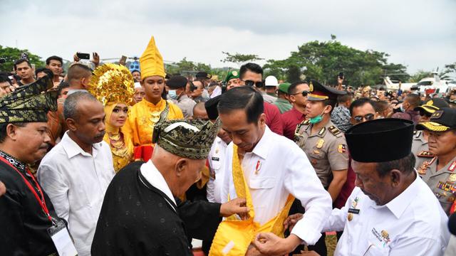 Disambut Ribuan Warga, Jokowi Luncurkan Program Peremajaan Kebun Sawit Rakyat di Rokan Hilir