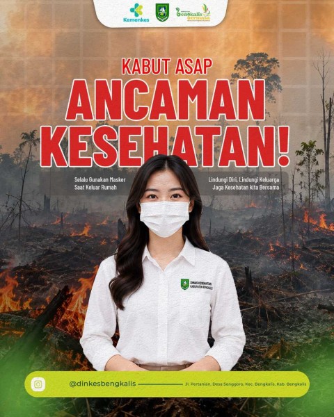 Kabut Asap, Dinkes Bengkalis Imbau Warga Waspadai Bahaya ISPA