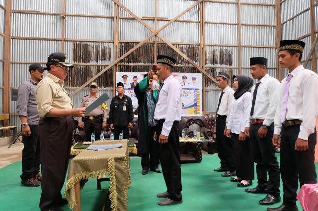 BPD Desa Idaman Dilantik, Bupati Inhil Minta Adanya Sinergitas BPD dengan Kades