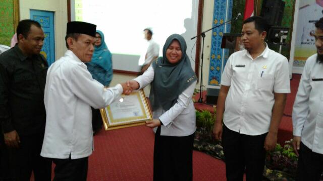 SELAMAT...Pemkab Pelalawan Berikan Piagam kepada Indria Nesfvi Sebagai Pejabat Perencana Terbaik 