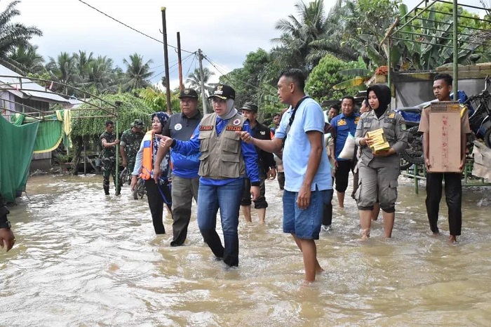 Bupati Inhu Tinjau Banjir di Peranap dan Batang Peranap