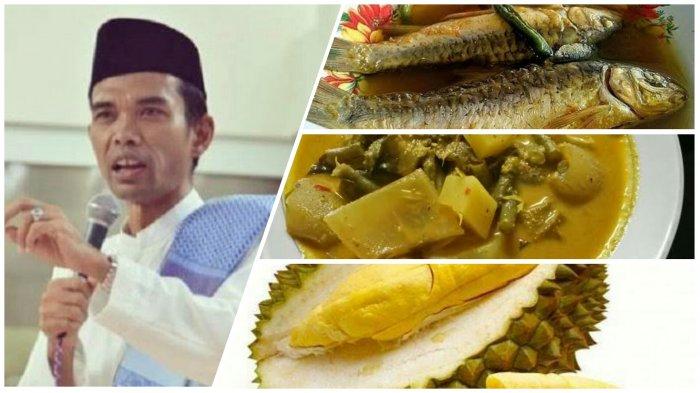 SEDAPNYA... Ceramah di Abdya, UAS Disambut dengan Sajiab Ikan Kerling, Kuah Pliek dan Ketupat Durian
