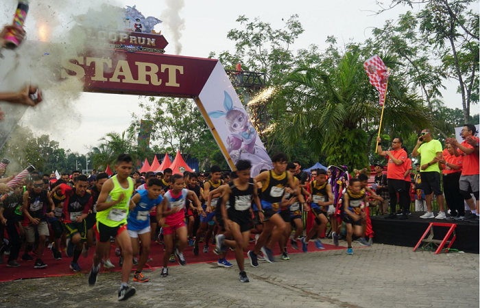 Berhadiah Liburan ke Korea, Ribuan Runners Sukseskan I LOOP RUN 2018 di Pekanbaru