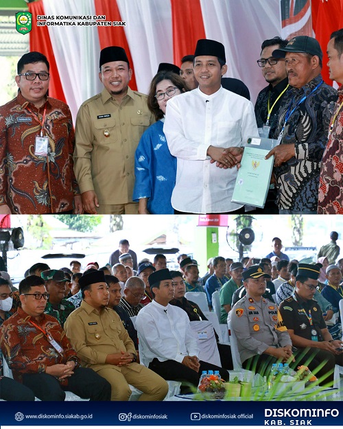 Penyerahan Sertifikat Tanah Oleh Wakil Menteri ATR/BPN RI di Kab Siak