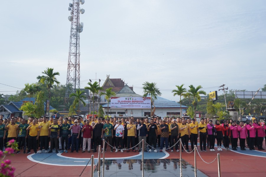 Asisten II Setda Inhil Hadiri Pekan Olahraga dan Bakti Sosial Hari Bhayangkara ke-80 di Polres Inhil