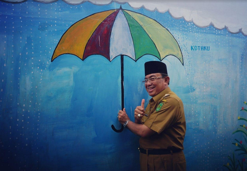 Bupati Inhil Resmikan 'Kampoeng Selfie' di Jalan Datuk Bandar