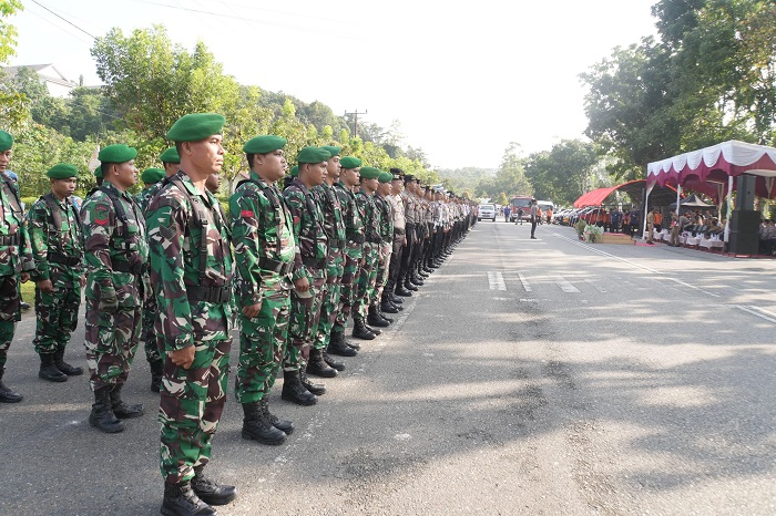 Polres Kuansing Gelar Apel Gladi Kesiapsiagaan Bencana Karhutla