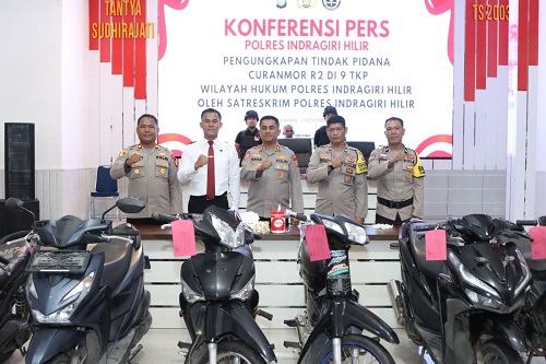 Polres Inhil Ungkap Kasus Curanmor di 9 TKP, Tiga Pelaku Berhasil Diamankan