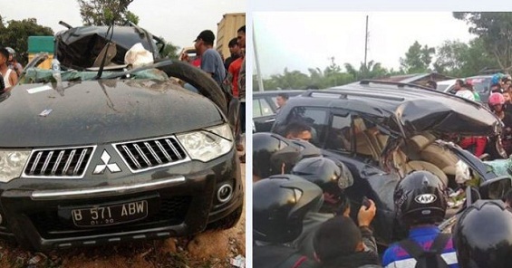 Mitsubishi Pajero Hantam Pohon di Lintas Pekanbaru-Bangkinang, Caleg Nasdem Pekanbaru Tewas di Tempat