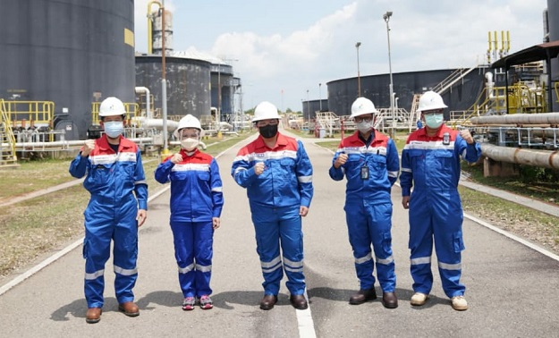 Menteri BUMN Erick Thohir dan  Dirut Pertamina  Tinjau Lapangan Minyak Duri