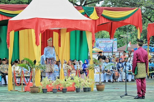 Plt Bupati Asmar Pimpin Apel Peringatan Hari Jadi Meranti 2023