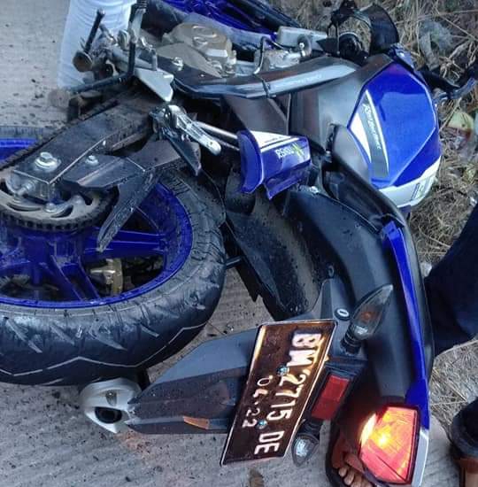BRAKKK...Tabrakan dengan Mobil Box di Kulim, Pelajar SMKN 3 Mandau Luka Parah