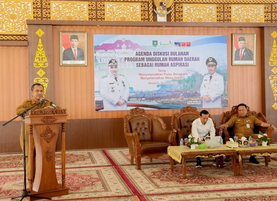 Pemkab Bengkalis Diskusi Bahas Penanganan Abrasi