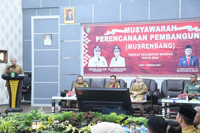 Buka Musrenbang Kecamatan Mandau, Bupati Kasmarni Sampaikan Peningkatan Jalan Masih Jadi Skala Prioritas