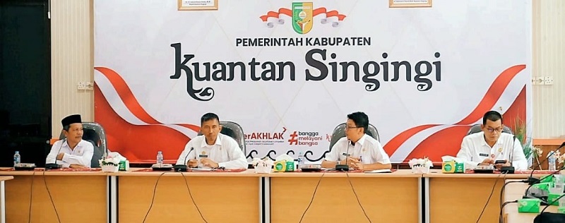 Pjs. Bupati Kuansing Gelar Rakor Perdana Bersama Pejabat Daerah