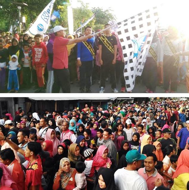HUT MERANTI KE-8... Ribuan Warga Ikuti Senam dan Gerak Jalan Santai
