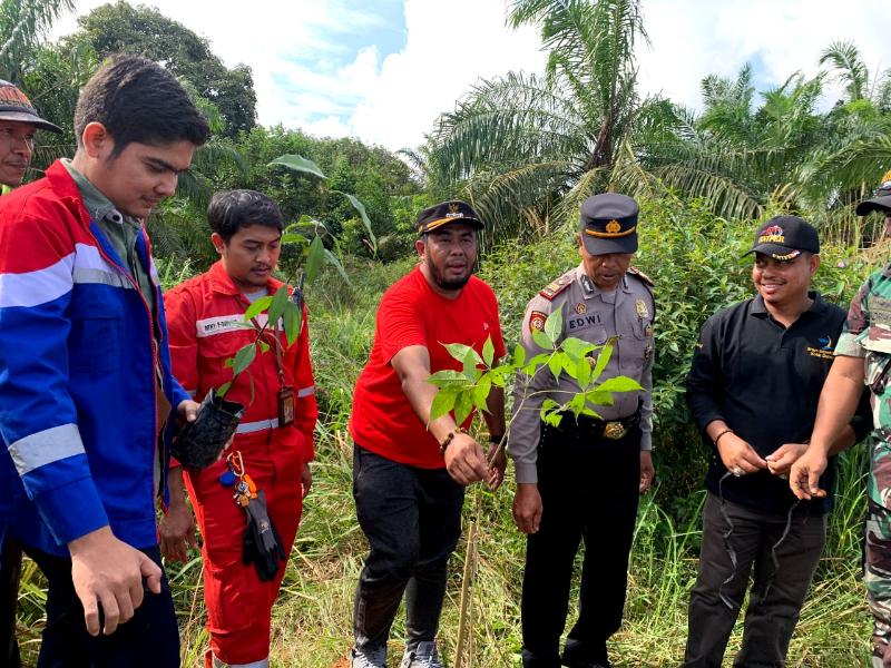 PT KPI RU Dumai Tanam 1.000 Pohon Tabebuya dan Meranti