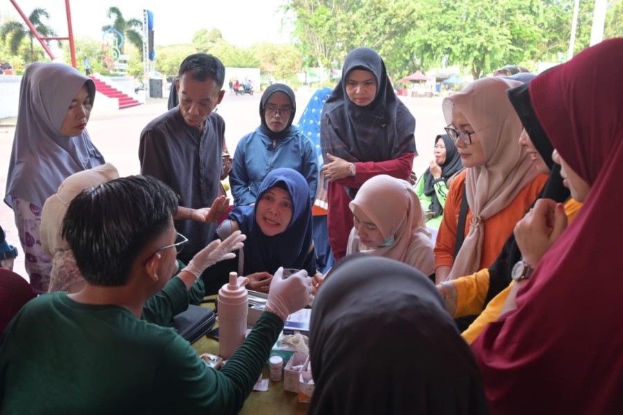 3 Tim Puskesmas Berikan Pemeriksaan Kesehatan Gratis di Hari Jadi ke-513 Bengkalis