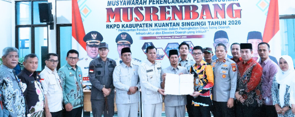 Buka Musrenbang RKPD Tahun 2026 Kab. Kuansing, Bupati Minta Kepala OPD Wujudkan Capaian Target PAD