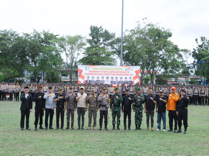 3.156 Anggota Polres Kampar Siap Amankan TPS di Pilkada Serentak 2024