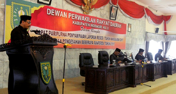 Paripurna, DPRD Inhu Sahkan Tiga Ranperda