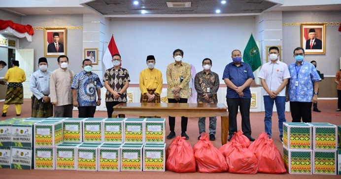 Gubri Terima 1.500 Bantuan Paket Sembako Dari 11 KKKS Provinsi Riau