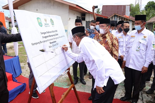 HEBAT! Bungaraya Siak Jadi Kampung Zakat Pertama di Riau