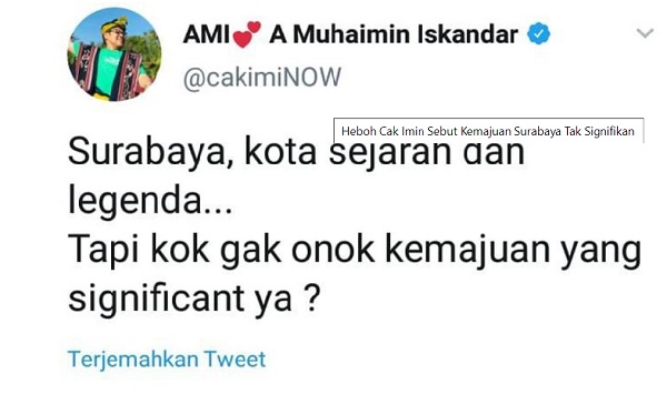 Muhaimin Iskandar Sebut tak Ada Kemajuan Signifikan di Surabaya, Nyindir Siapa?