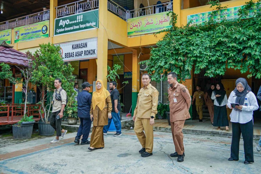 Tinjau MPLS, Wawako Pekanbaru Tegaskan Jangan Sampai Ada Aksi Perundungan