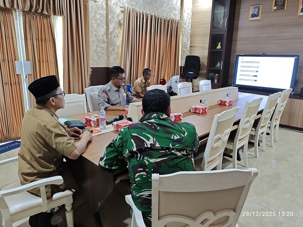 Antisipasi Dampak Cuaca Ekstrem, Asisten I Setda Inhil Bersama Forkopimda Ikuti Rakor Kesiapsiagaan Bencana Hidrometeorologi