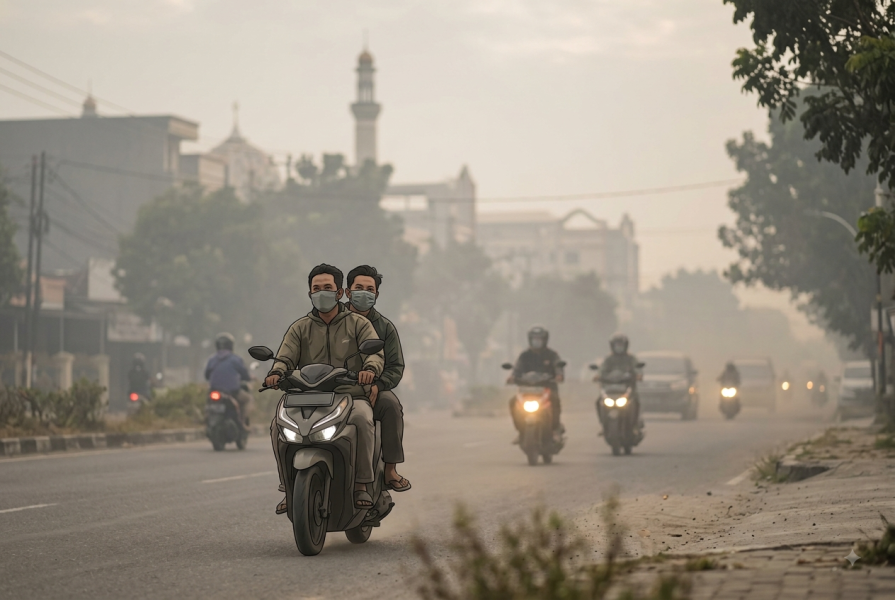 PDPI Riau Minta Warga Pakai Masker Antisipasi Dampak Kabut Asap