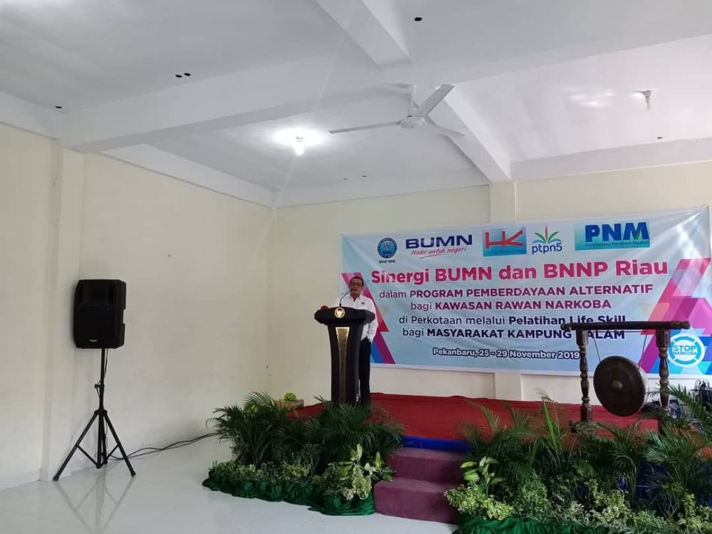 Komitmen Kepala BNNP Riau Bebaskan Kampung Dalam dari Narkoba