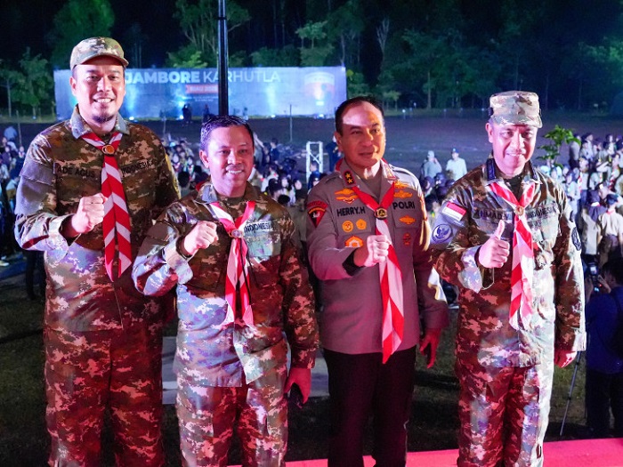 Bupati Kampar Hadiri  Malam Api Unggun Jambore Karhutla Riau 2025