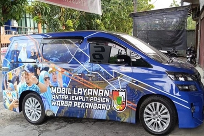 Penampakan Alphard BM 1  Pekanbaru Yang Kini Disulap Jadi Mobil Antar Jemput Pasien