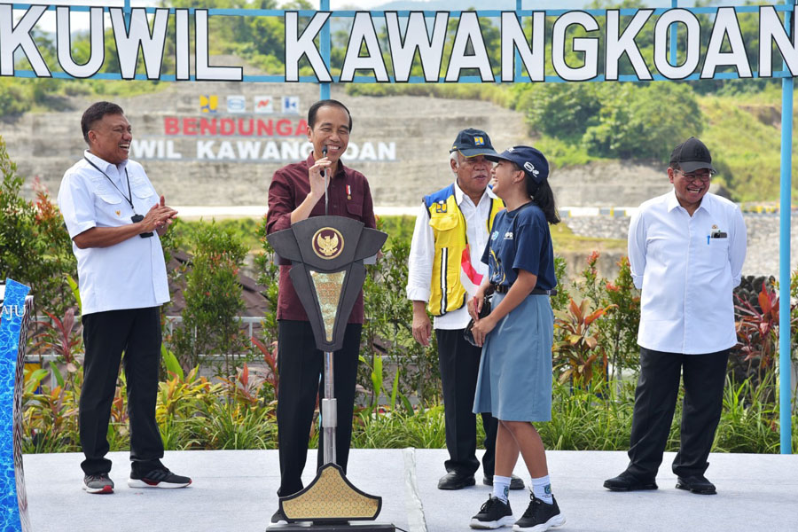 Presiden Jokowi Resmikan Bendungan Kuwil Kawangkoan di Minahasa Utara