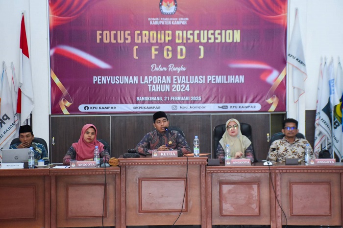 KPU Kampar Gelar FGD Terkait Sukses Pelaksana Pemilukada