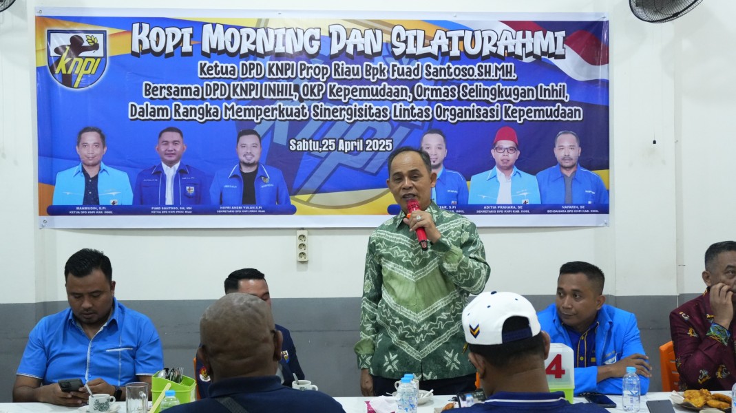 Bupati Inhil Dorong Peran Strategis Pemuda, KNPI Inhil Perkuat Kolaborasi Lewat Kopi Morning