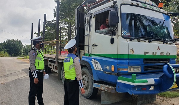 Satlantas Polres Rohul Lakukan  Imbangan Operasi Patuh lancang Kuning di Tambusai