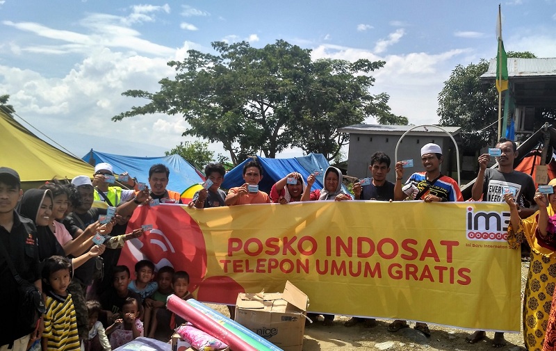 Jaringan Kembali Pulih, Indosat Ooredoo Layani Masyarakat Korban Gempa Palu dan Donggala