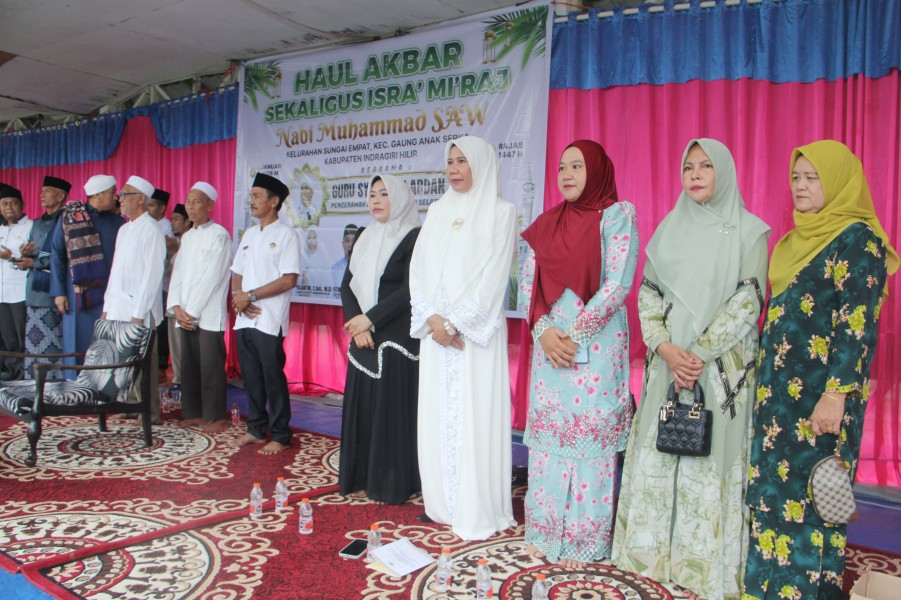 Wakil Bupati Inhil Hadiri Haul Akbar dan Peringatan Isra Mi’raj Nabi Muhammad SAW di Sungai Empat