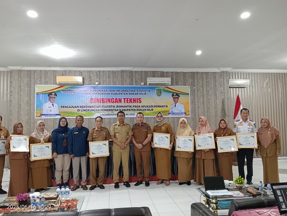 Wabup Buka Bimtek Pengajuan Rekomendasi Statistik Pada Aplikasi Romantik  Pemkab Rohil