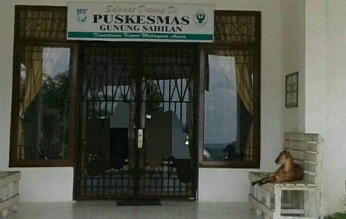 NASIB...NASIB...Dokter Hilang,  Puskesmas Gunung Sahilan Hanya Ditunggui Kambing, Ini Fotonya...
